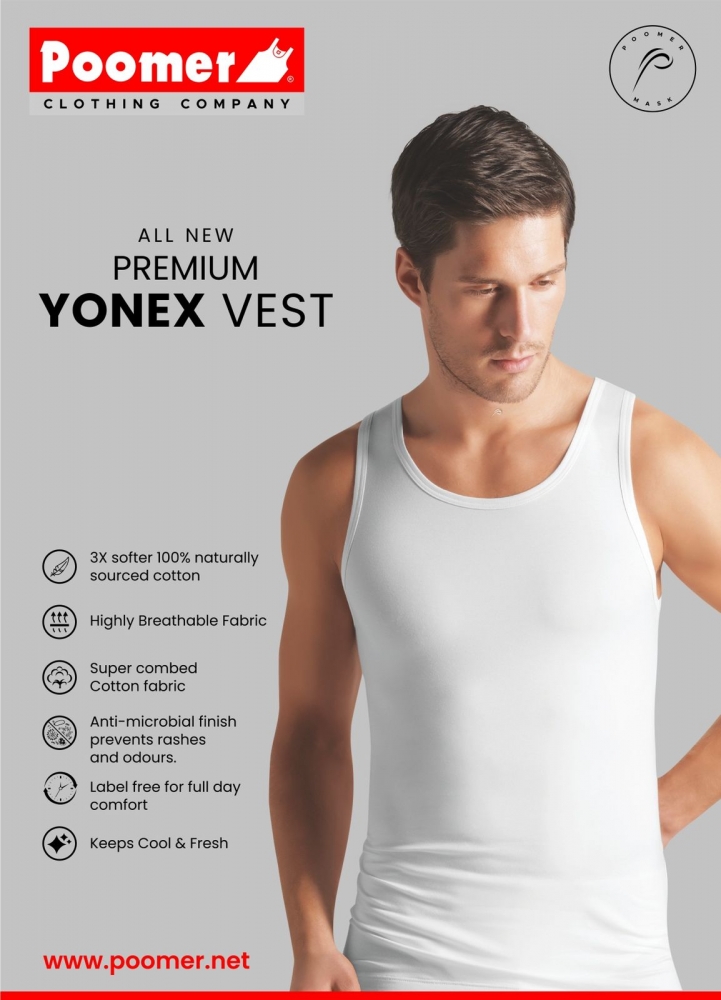 VESTS - MENS INNER WEAR - POOMER - Ambika Stores & Readymades