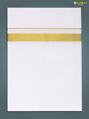 Cotton Jari Dhoti - 3.6mts 