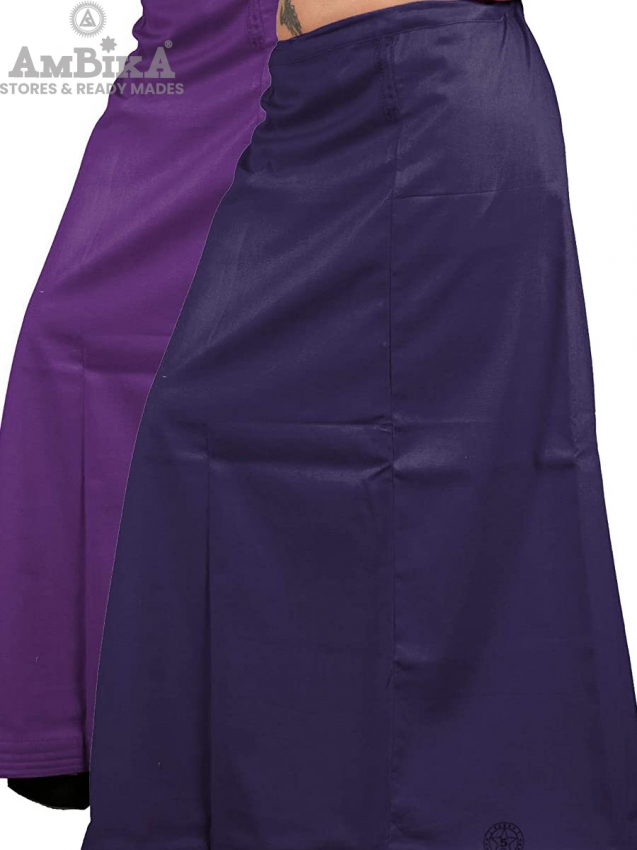 Women's Pure Cotton Readymade Inskirt [Kingfisher Daisy Cherry Pie]