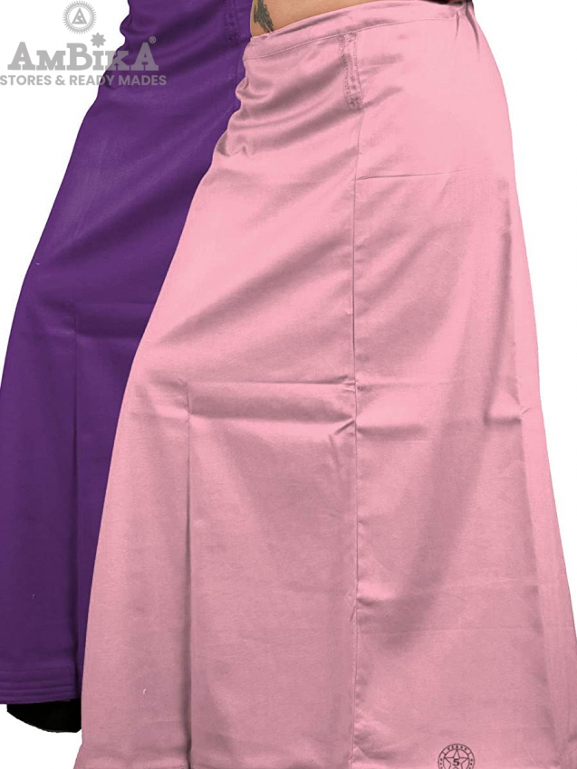 Women's Pure Cotton Readymade Inskirt [Kingfisher Daisy Cupid]