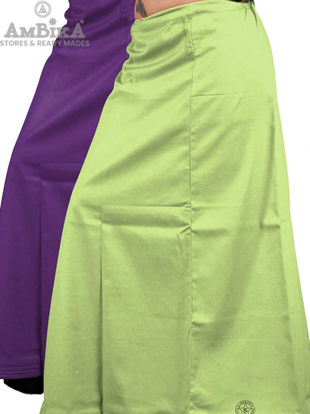 Women's Pure Cotton Readymade Inskirt [Kingfisher Daisy Sulu]