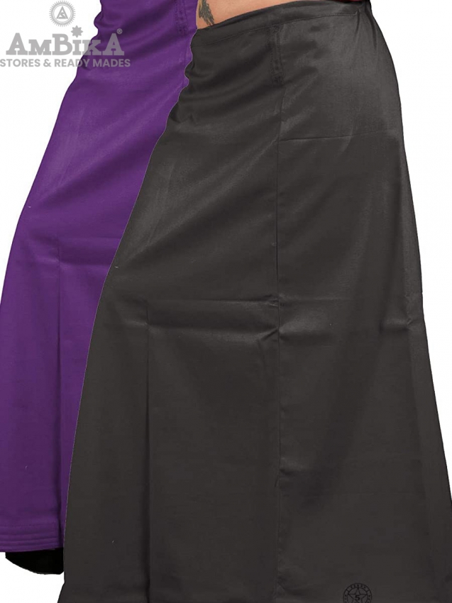 Women's Pure Cotton Readymade Inskirt [Kingfisher Daisy Eclipse]