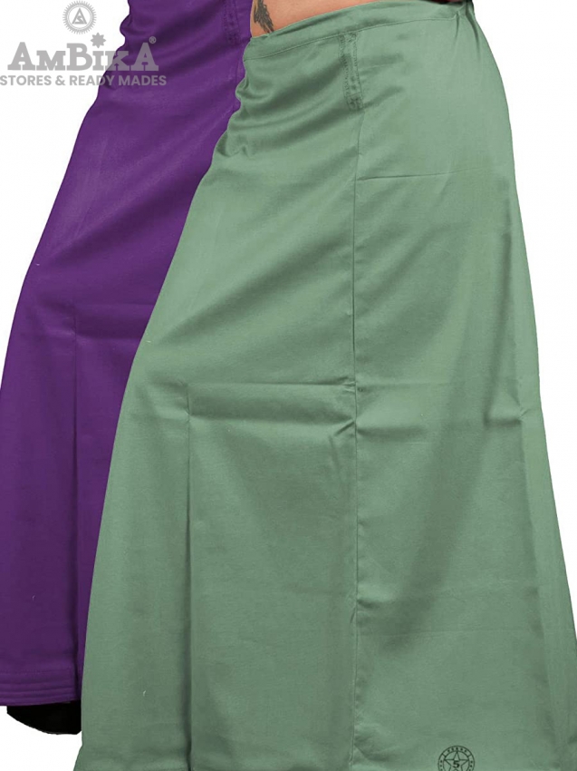 Women's Pure Cotton Readymade Inskirt [Kingfisher Daisy Envy]