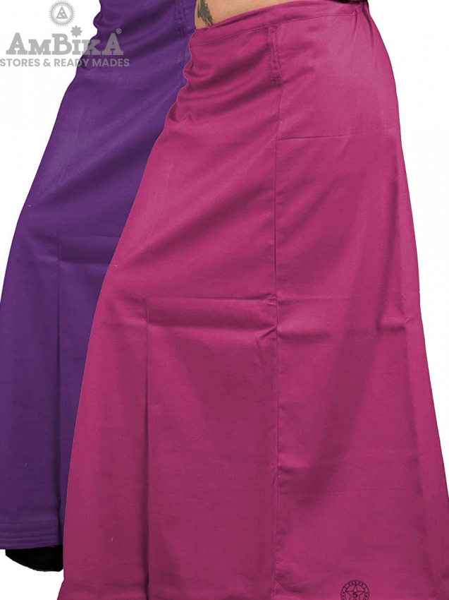 Women's Pure Cotton Readymade Inskirt [Kingfisher Daisy Rouge]
