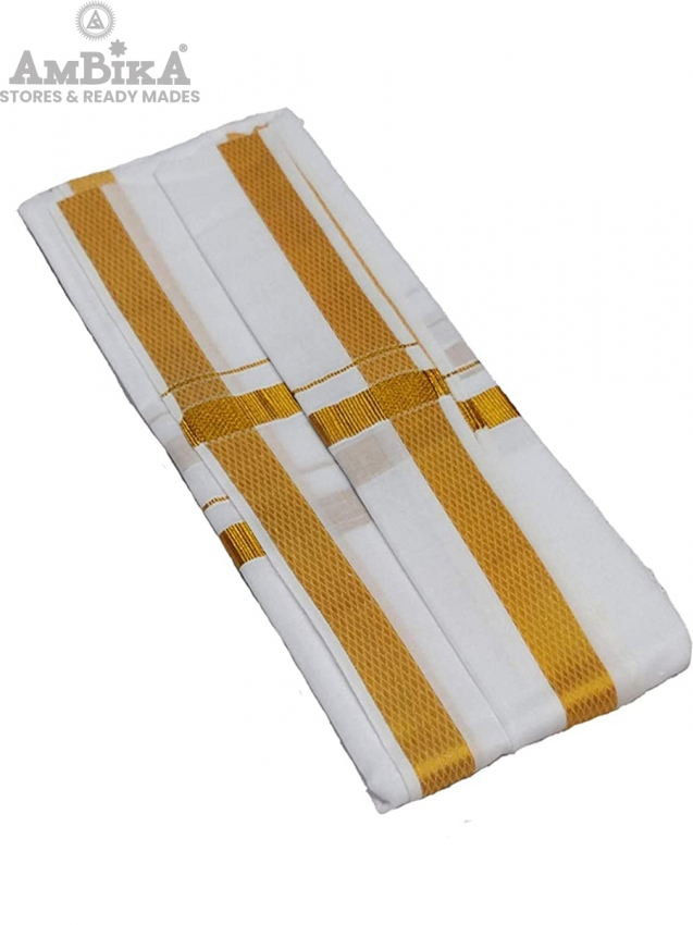 Cotton Cool Cotton Men's Angavastam Towel Size:70 Inch X 37 Inch White 