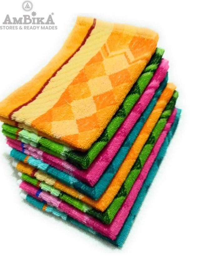 Cotton Hand Towel (Set Of 8, Multicolour) 
