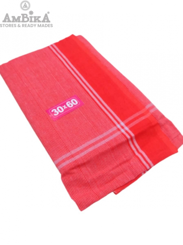 Red Towel 100% Cotton Pack of 1x4 Attached Piece
