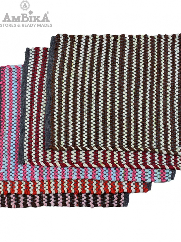 Cotton Blend Heavy Door Mat Bath Mat for Home Decor Indoor and Outdoor Use Set of 5 