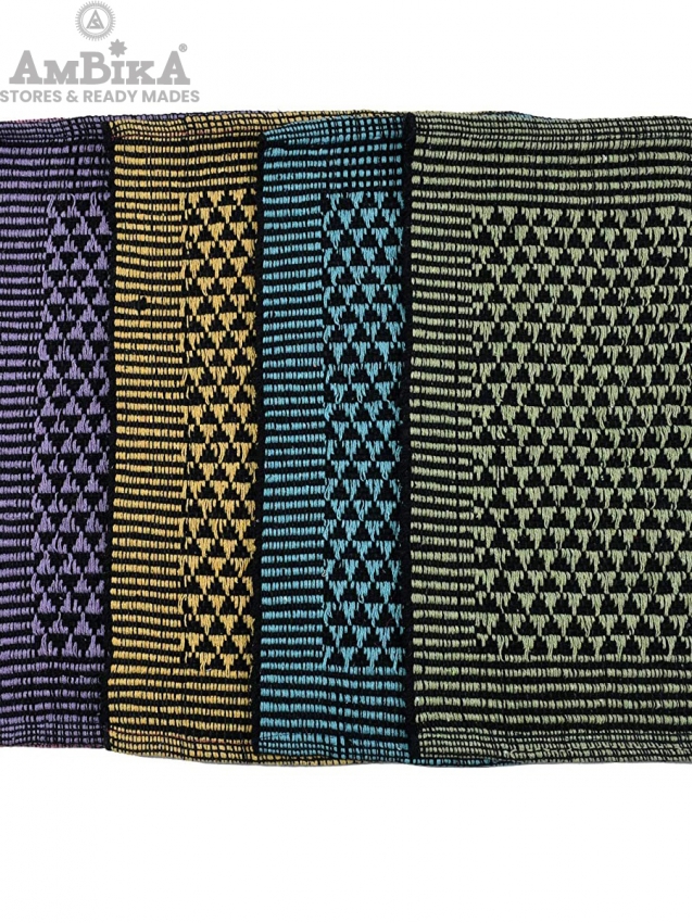 Cotton Weaved Water Absorbing Reversible Door Mat for Home Decor Living Room Indoor and Outdoor Use (Multicolor, Size- 16'' X 24'' Inch) - Set of 5