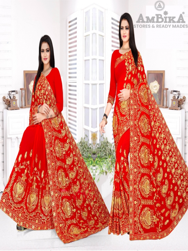 Bindiya Women's Bahurani Saree With Un-Stitched Blouse
