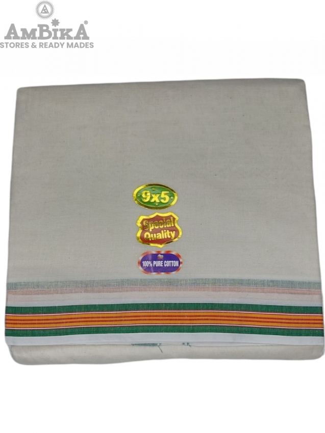 Gundanchi colour Border Dhoti & Towel set [9*5]