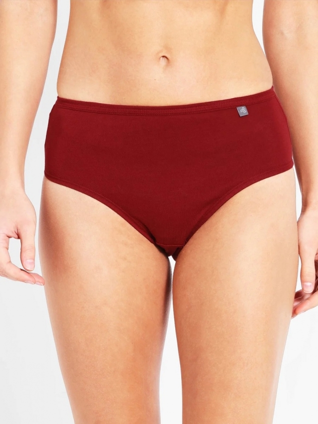 Women's High Coverage Super Combed Cotton Mid Waist Hipster With Concealed Waistband and StayFresh Treatment - Dark Assorted(Pack of 3)