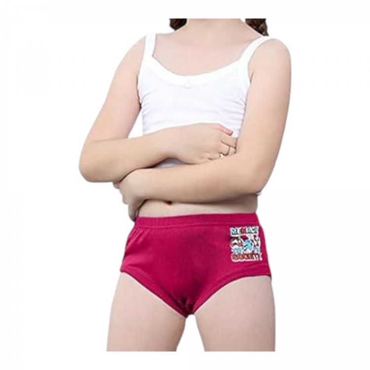 Prithvi Kids Girls Inner Elastic IE Brief Jetty (Pack of 6) Colour May Vary