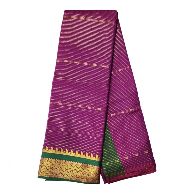 Om Skathi Amman Saree 6 Yards Cut Butta Pattu Devi Dress/Deity Dress Saree Contrast Border,Women Swamy Saree